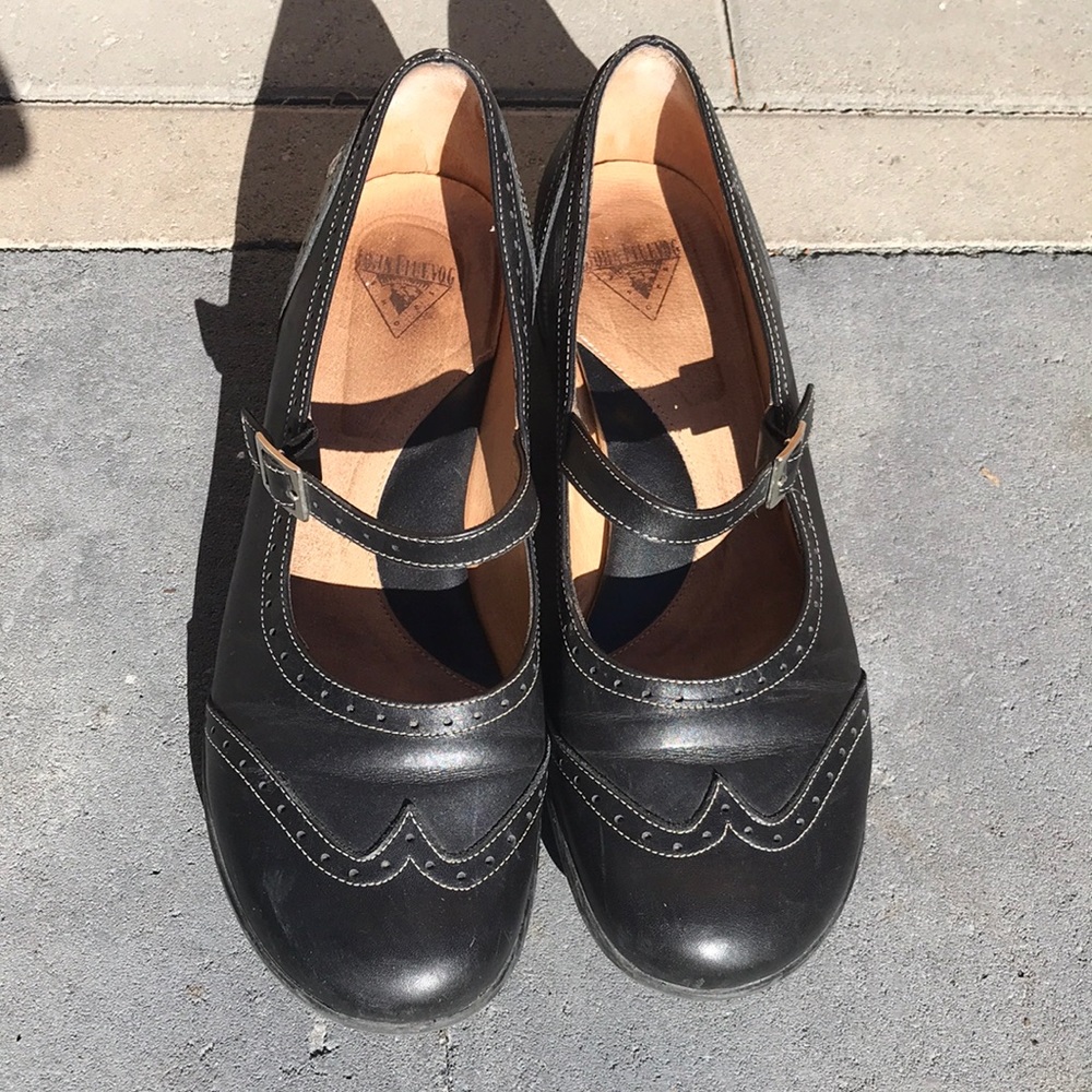 JOHN FLUEVOG Black Leather Kathy Mary Janes Size 8.5